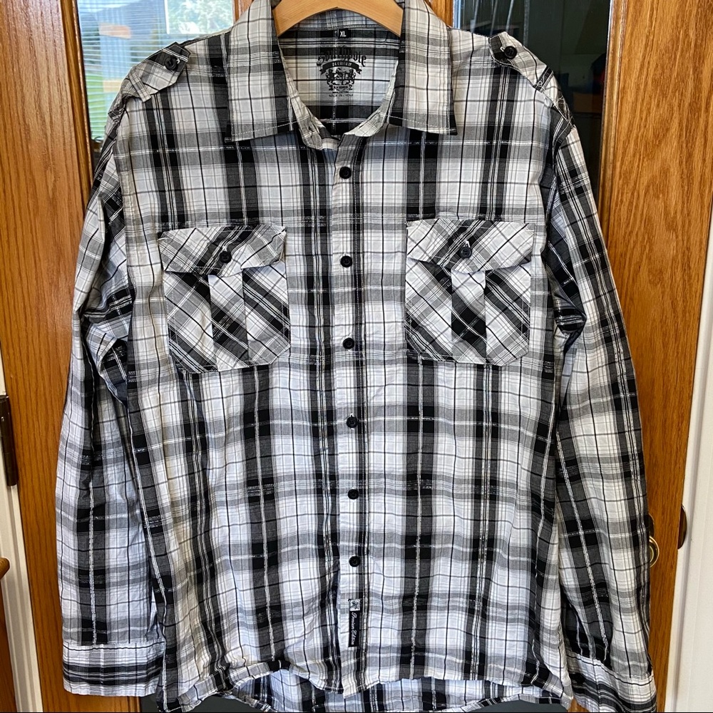 SOUTHPOLE Men’s Longsleeve Button Front Shirt